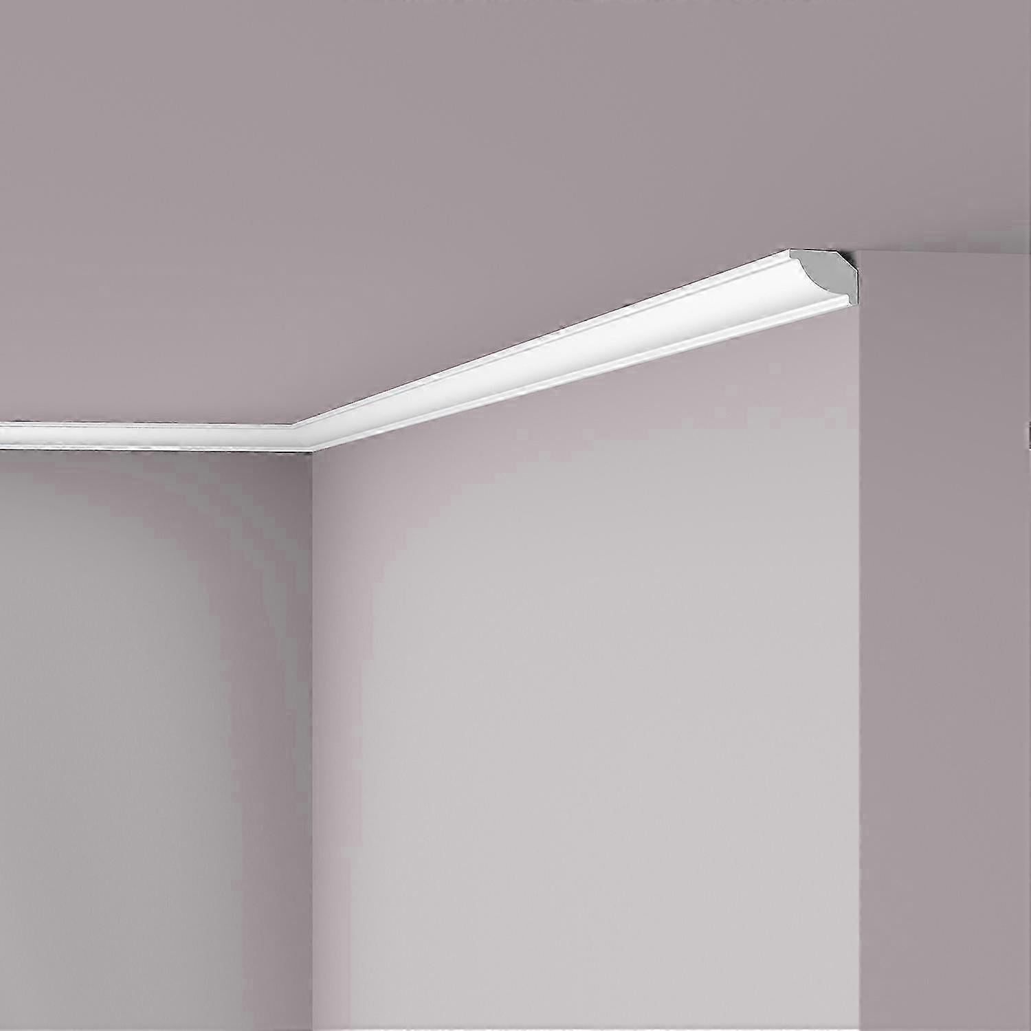 NMC 1 x Cornice moulding WT7 WALLSTYL 200 cm x 2,2 cm x 1,6 cm white Extruded polystyrene (HDPS) pre-primed lightweight, dimensionally stable, shockpr