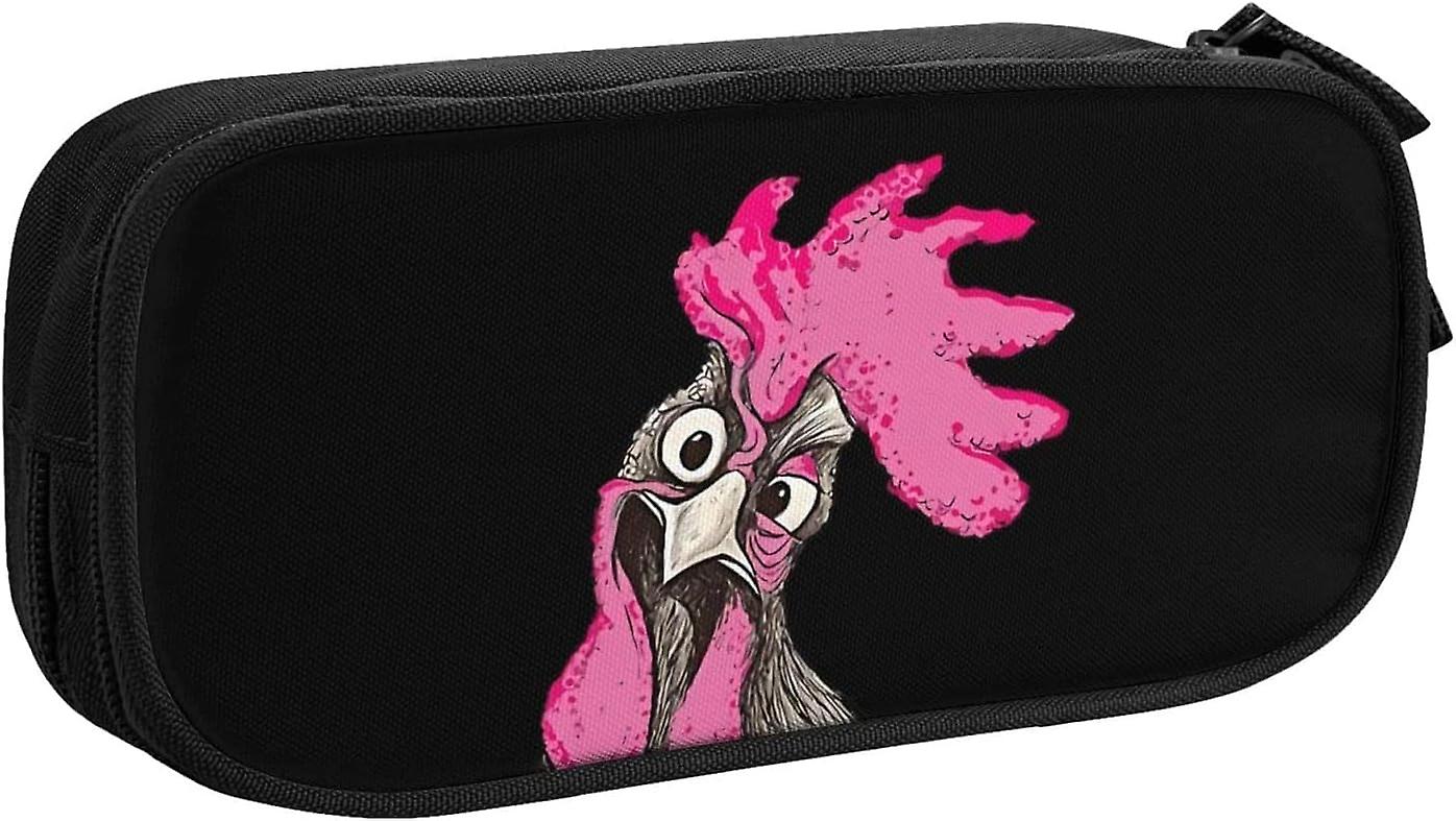 Funny Chicken Double Layer Pencil Case Large Capacity Zipper Stationery Storage Bag for Boys and Girls8730