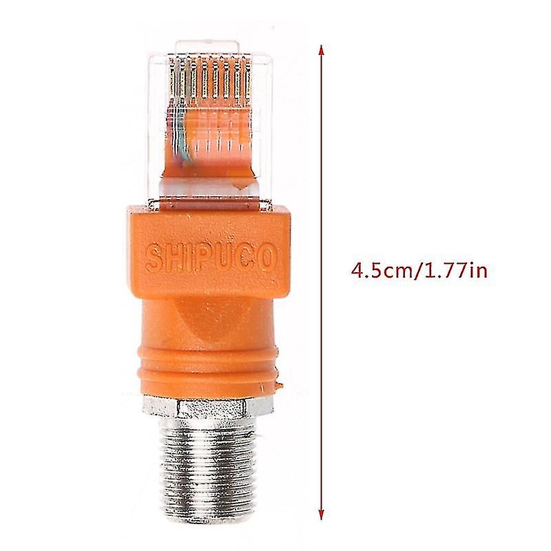 F أنثى إلى Rj45 ذكر محوري برميل قارنة محول Rj45 إلى Rf موصل محول