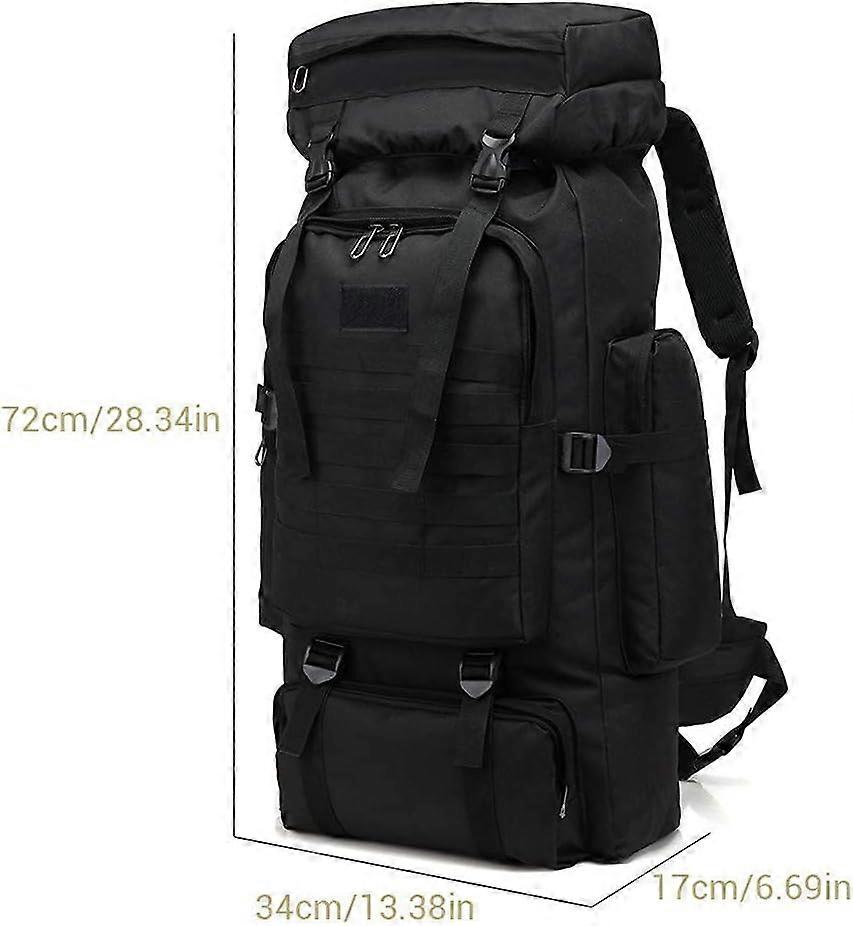 Military Tactical Backpack Für Männer & Frauen – 30-50L, 900D Polyester, MOLLE-System, Schwarz