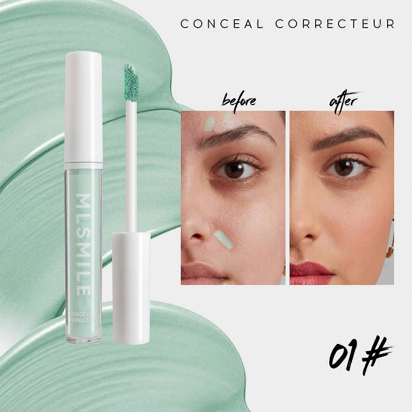 Color Liquid Conceal Contour Foundation, Waterproof 8 Colors Cream Lightweight Color Correcting Concealer Makeup for Concealing Blemishes,Brighten Dar