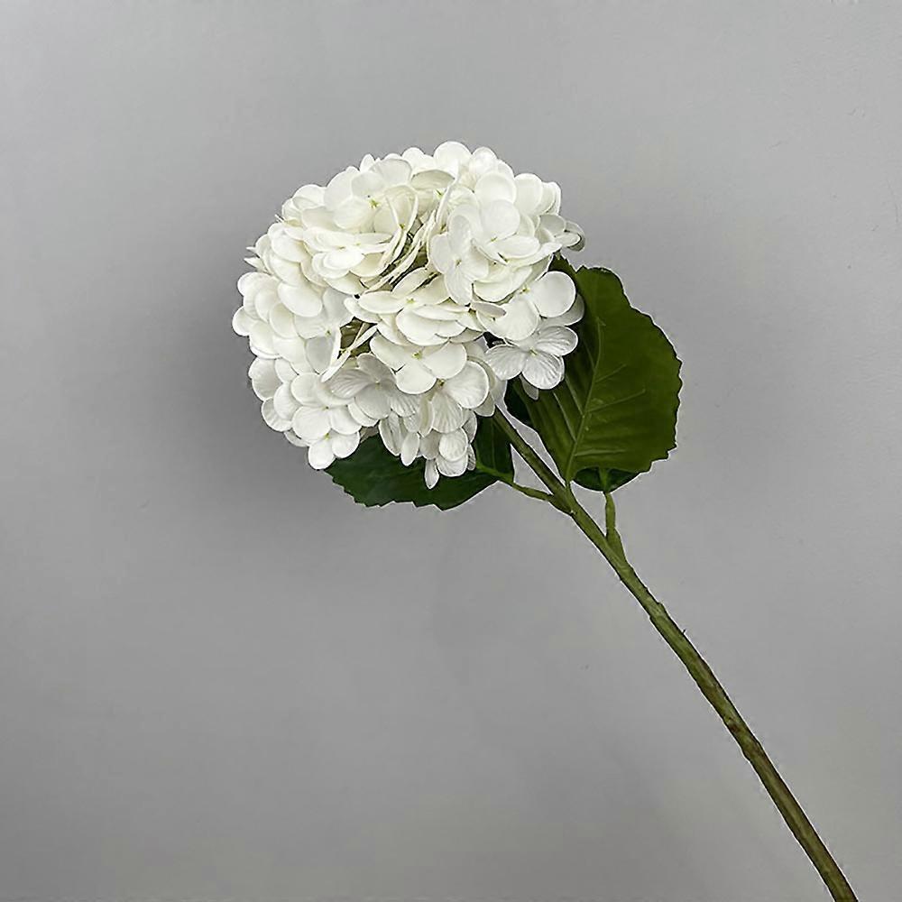 Artificial Hydrangea 49cm Large Artificial Hydrangea Heads with Stem (White)