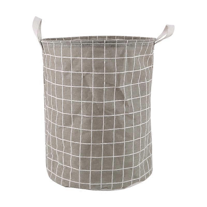 Collapsible Drawstring Laundry Basket,Gray 35*45cm