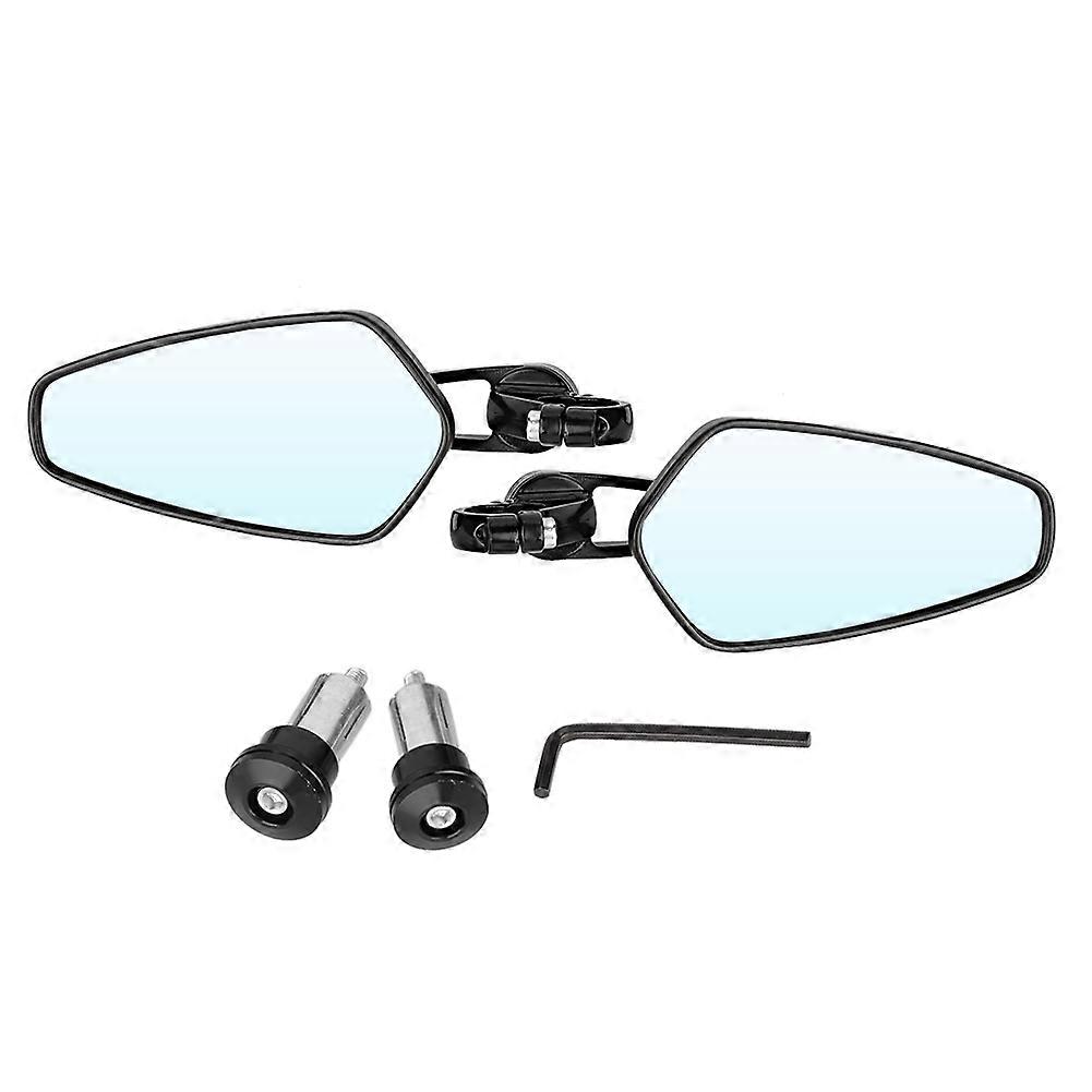 1 Pair 7/8inch 22mm Universal Motorcycle Aluminum Handle Bar End Side Rear View Mirrors E2U305