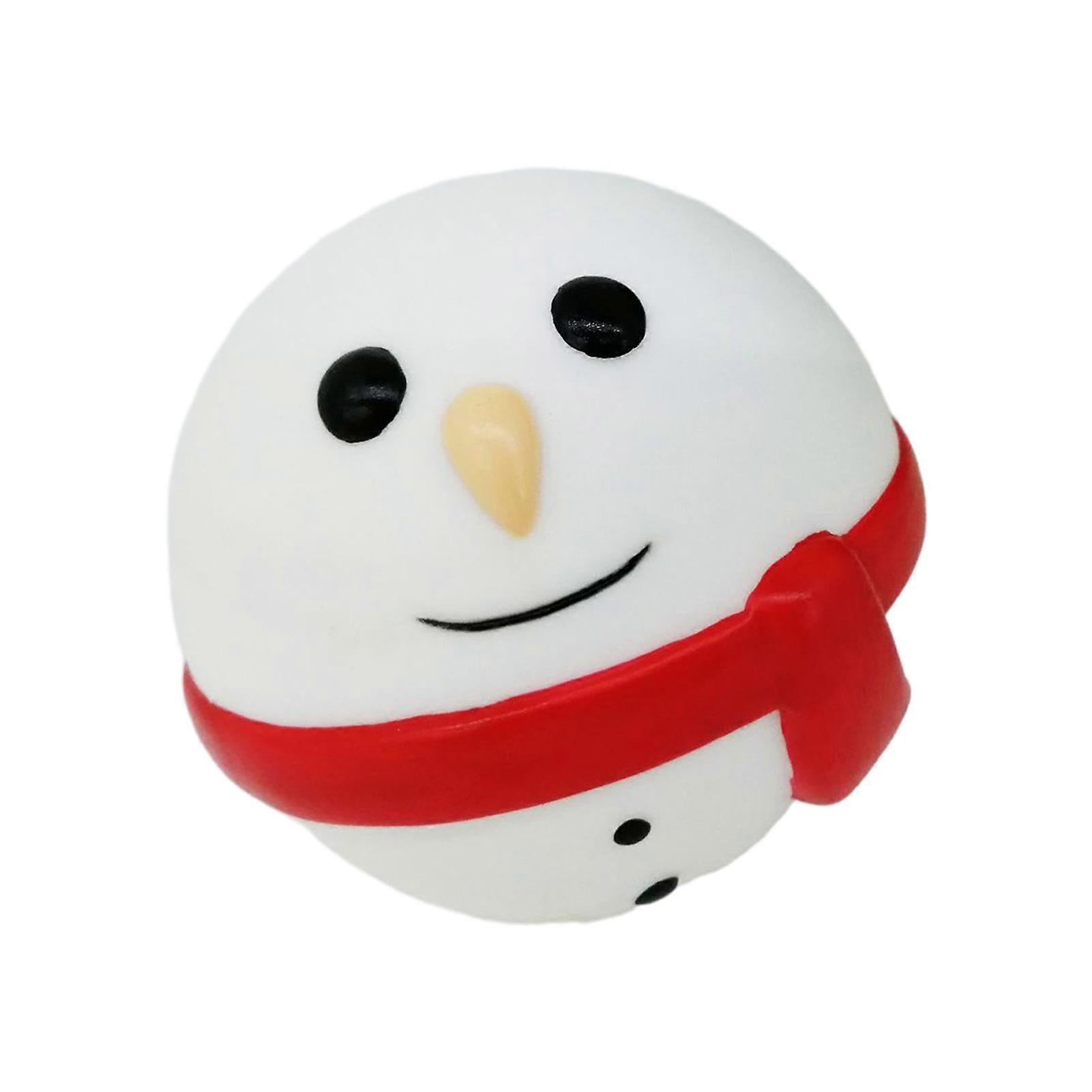 Pet Leaky Ball Bite Resistant Chew Toy Snowman Santa Claus Design Dogs Leakage Food Toy Pet Supplies