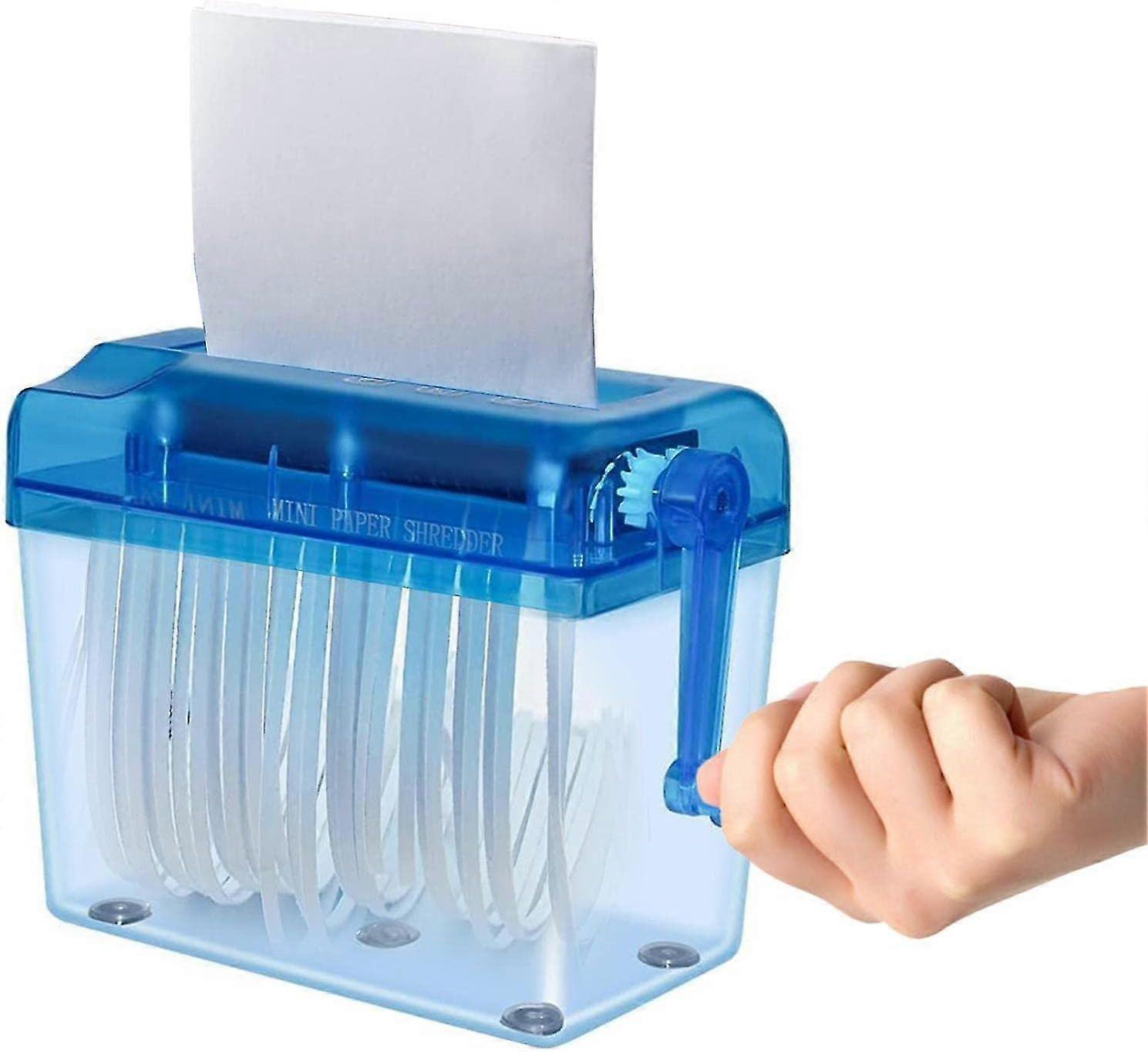 Document Shredder - Hand-cranked paper document shredder for office and teaching supplies, manual shredding documents can be