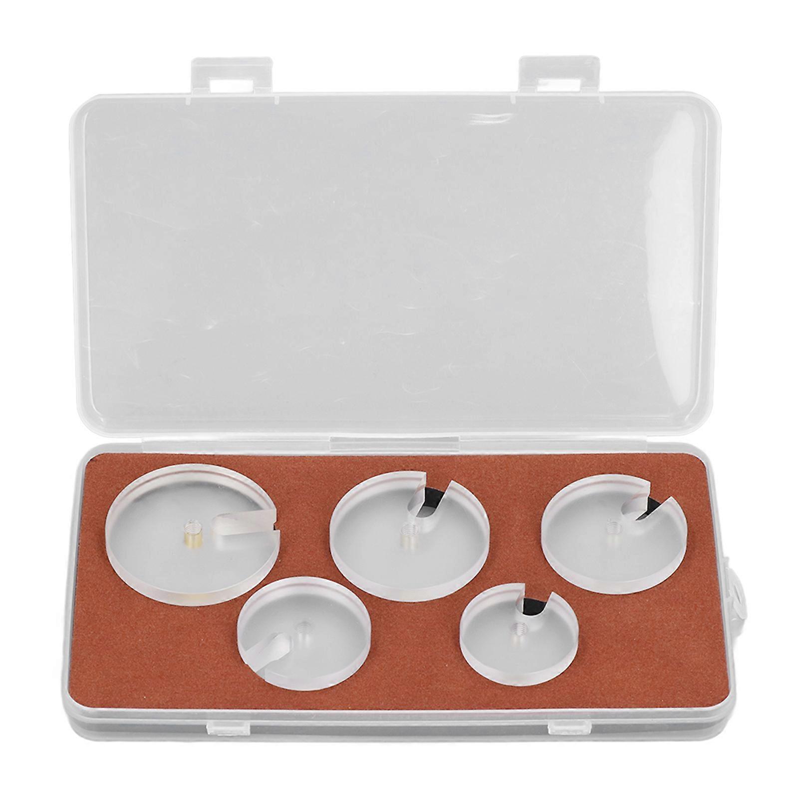 5pcs Set Watchmaker Press Model Set Plastic Professional Transparent Watch Press Tool For Repairer