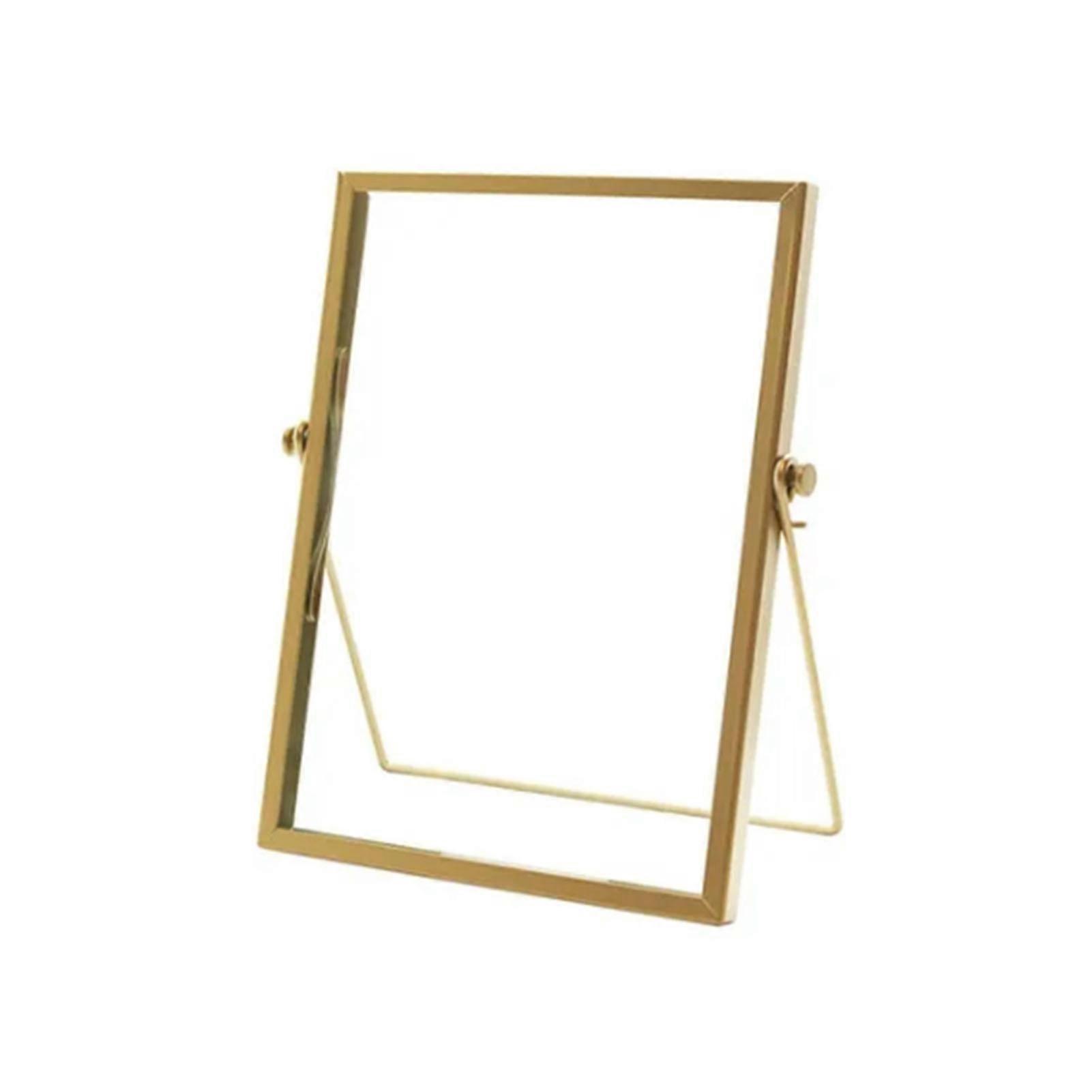 Fotoram Display Transparent Glas Järn Support Bordsskiva Torkad Blomram För Heminredning 6 tum