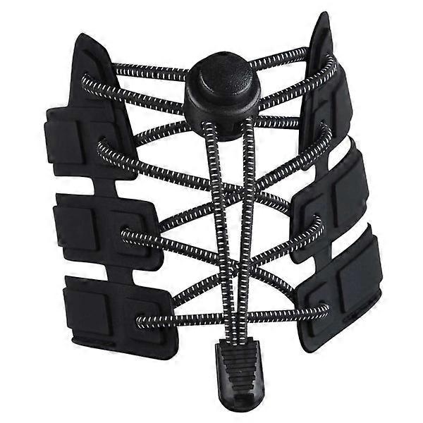 Elastic Shoelaces (Including Drawstring) - No Tie Shoelaces - black