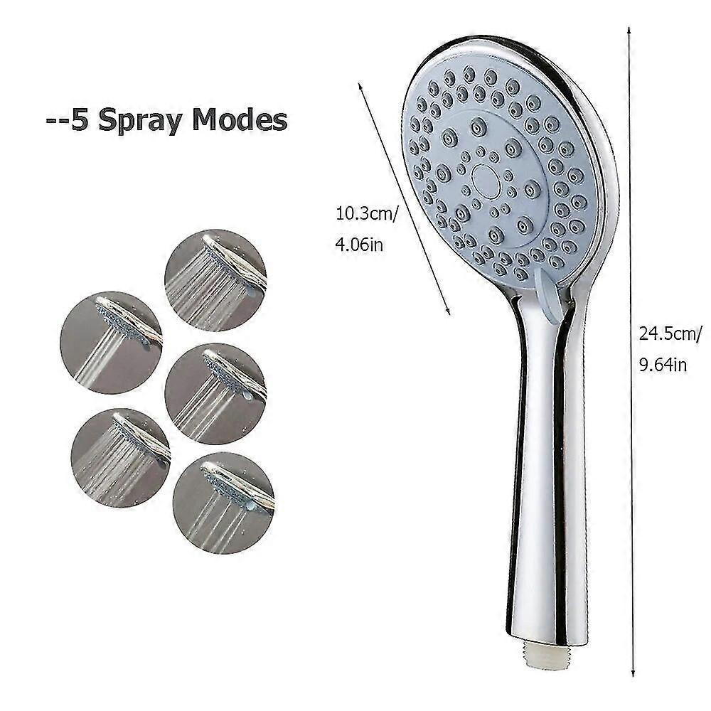 High qualityBathroom Shower Head 5 Modes Adjustable Jetting Rainfall Shower Head Multi-function Water Saving Handheld Shower Accessories