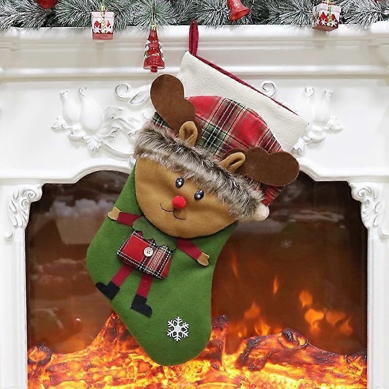 Elk Christmas Stocking Gift Bag Pendant