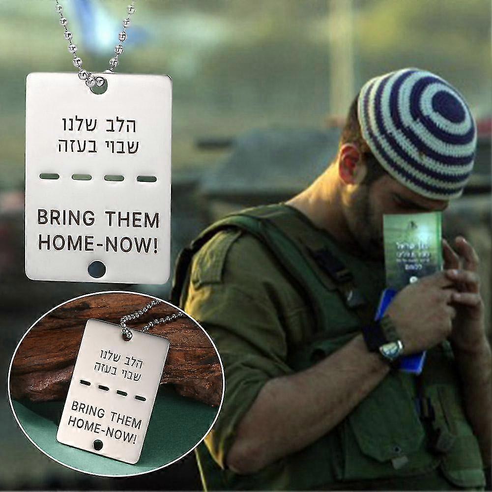 Bring Them Home Now Pendant Bead Chain Box Chain Stainless Steel & Iron Amulets