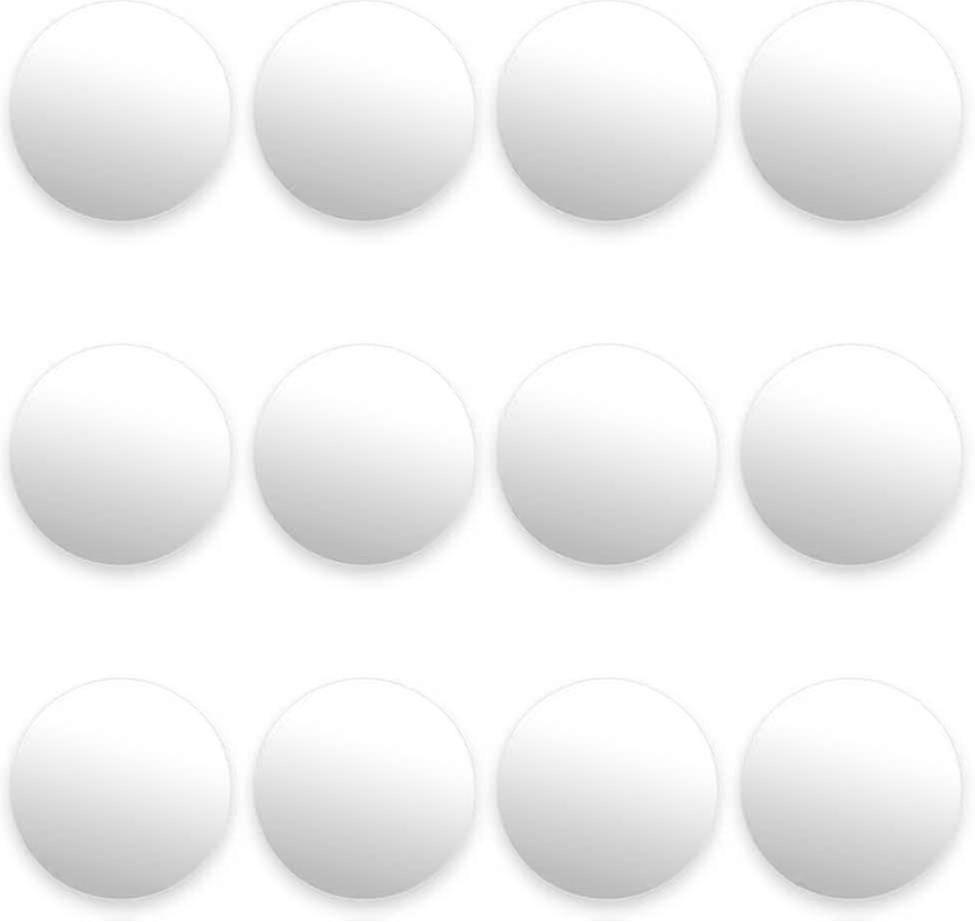 標準フーズボールテーブル用スムースホワイトフーズボール、クラシックテーブルトップサッカーゲームボール、12パック