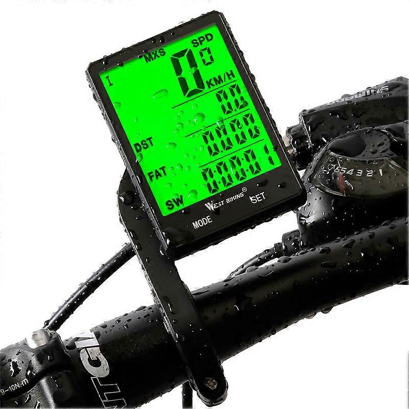 Bicycle Speedometer and Odometer Wireless Waterproof Cycle Bike Computer with LCD Display & Multi-Functions
