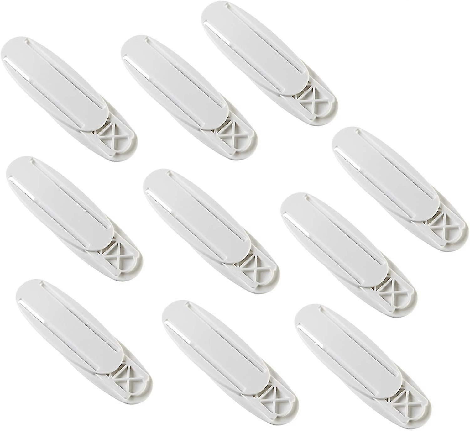 10 Pieces Power Strip Self Adhesive Cable Holder, Desktop Wall Mount Fixer For Wi-fi Router, Remote Control And