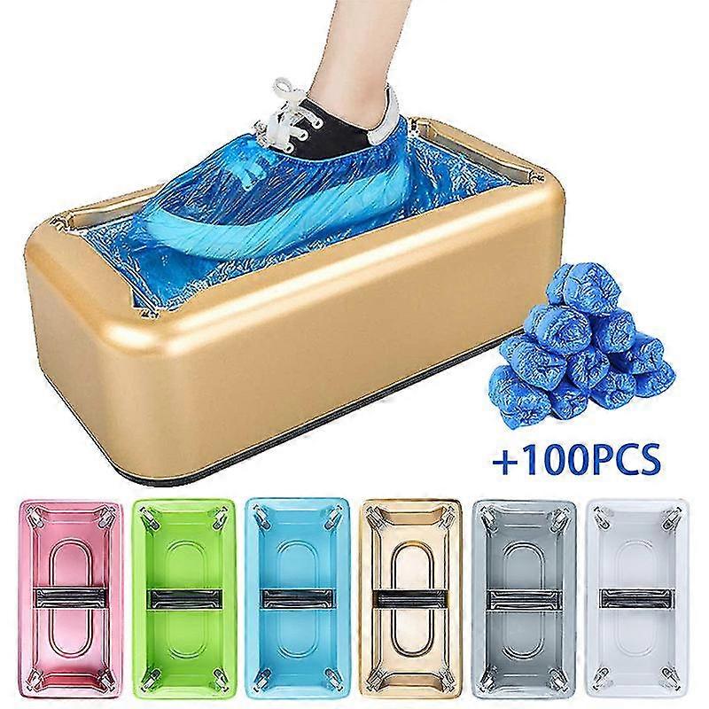 Yağmurlu Zemin Temiz Kapalı için Otomatik Ayakkabı Kapak Makinesi Akıllı Overshoes Dispenser T Toka Ayakkabı Kapağı Tek Kullanımlık PE Su Geçirmez