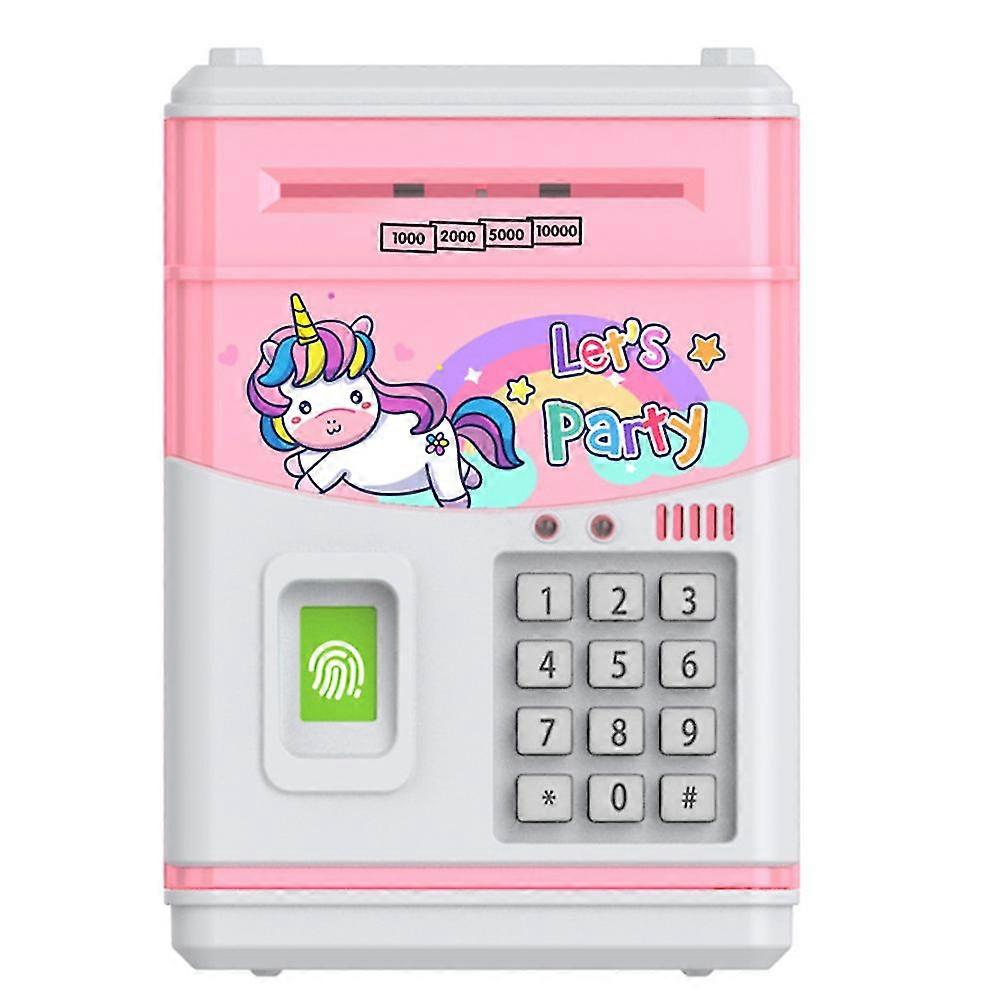 Piccola password impronta digitale salvadanaio bella scatola di risparmio regalo per bambini ragazzi ragazze Unicorno 7