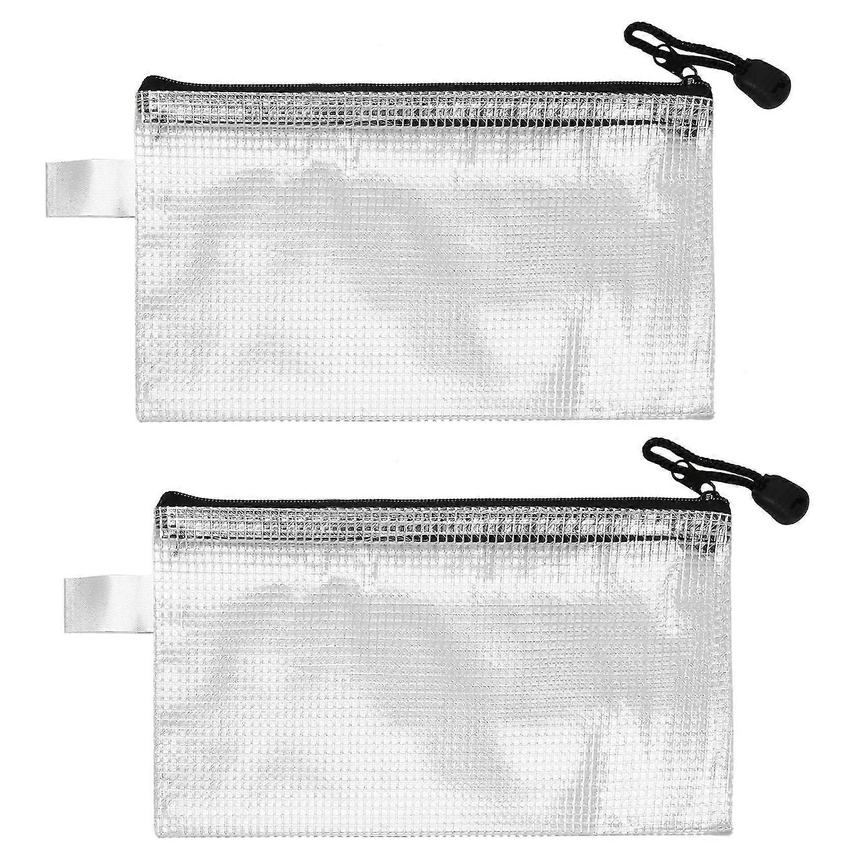 30pcs B6 Mesh Zipper Pouch 5.3x7.7inch,waterproof Zip Bag For School , Puzzles & Games Organizing S
