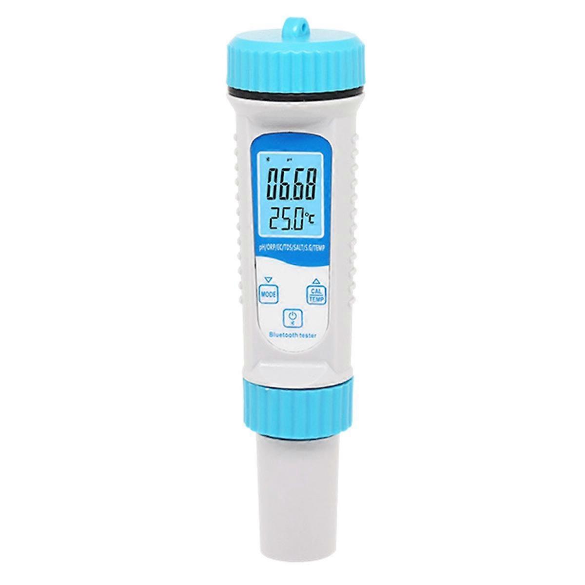 7 in 1 PH Meter PH/TDS/EC/ORP/SALT/SG/Temperature Meter Digital Bluetooth Water Quality Monitor Tes