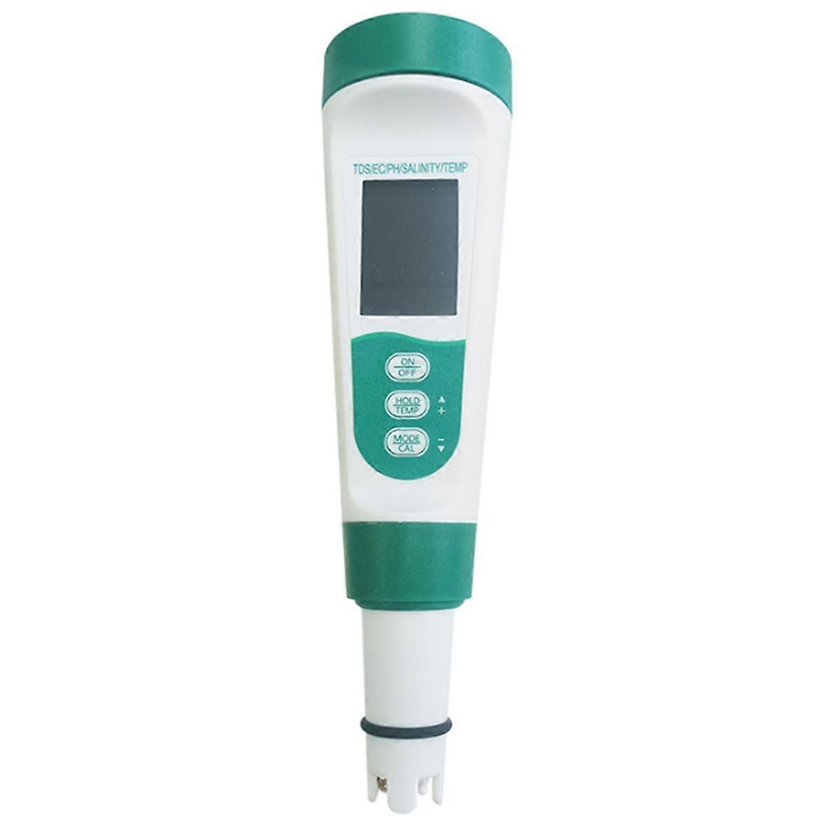 5 in 1 TDS Meter PH Tester PH/TDS/EC/Salt/Temp Tester IP65 Waterproof PPM Meter Water Tester for Drinking Water