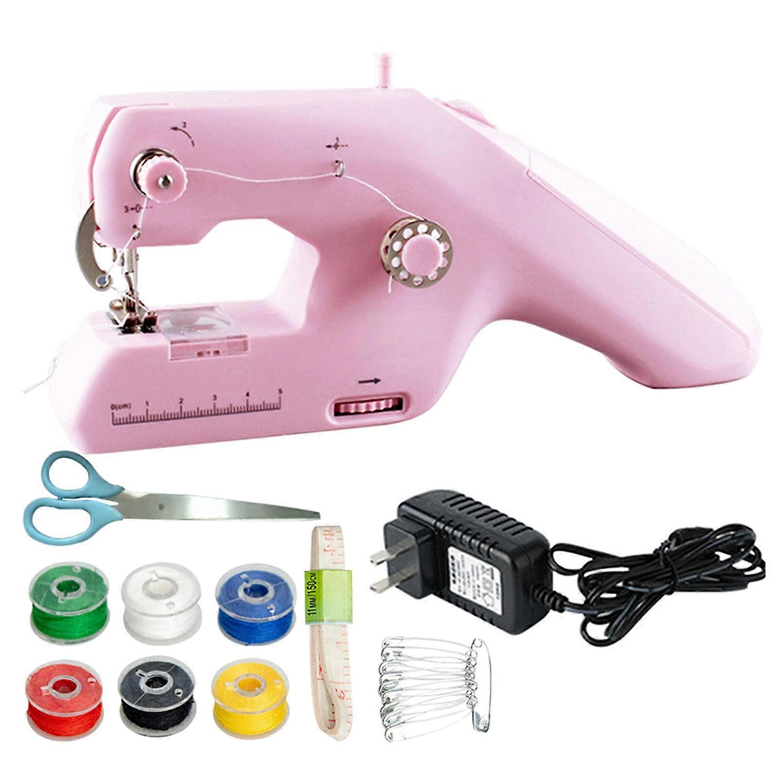 Household Ergonomic Desktop Mini Handheld Double Thread Beginner Travel Tool Portable Needlework Electric Sewing Machine
