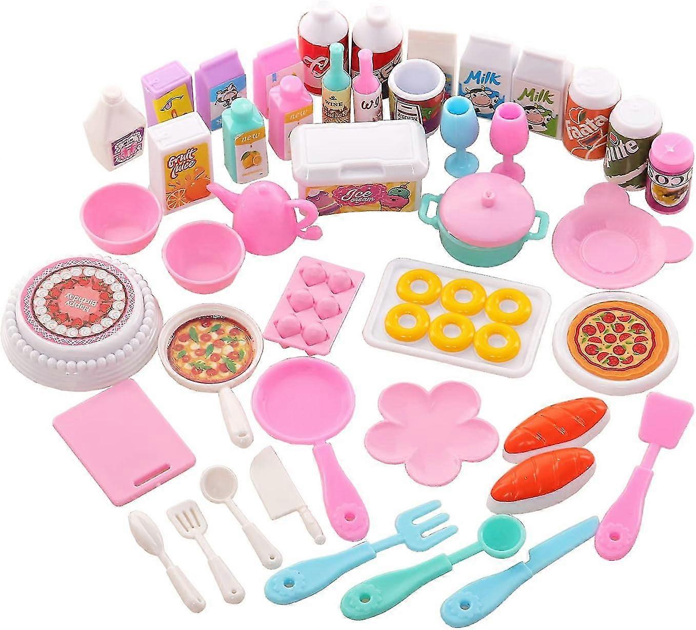 43 Doll Food Accessories Set Tableware Kitchenware