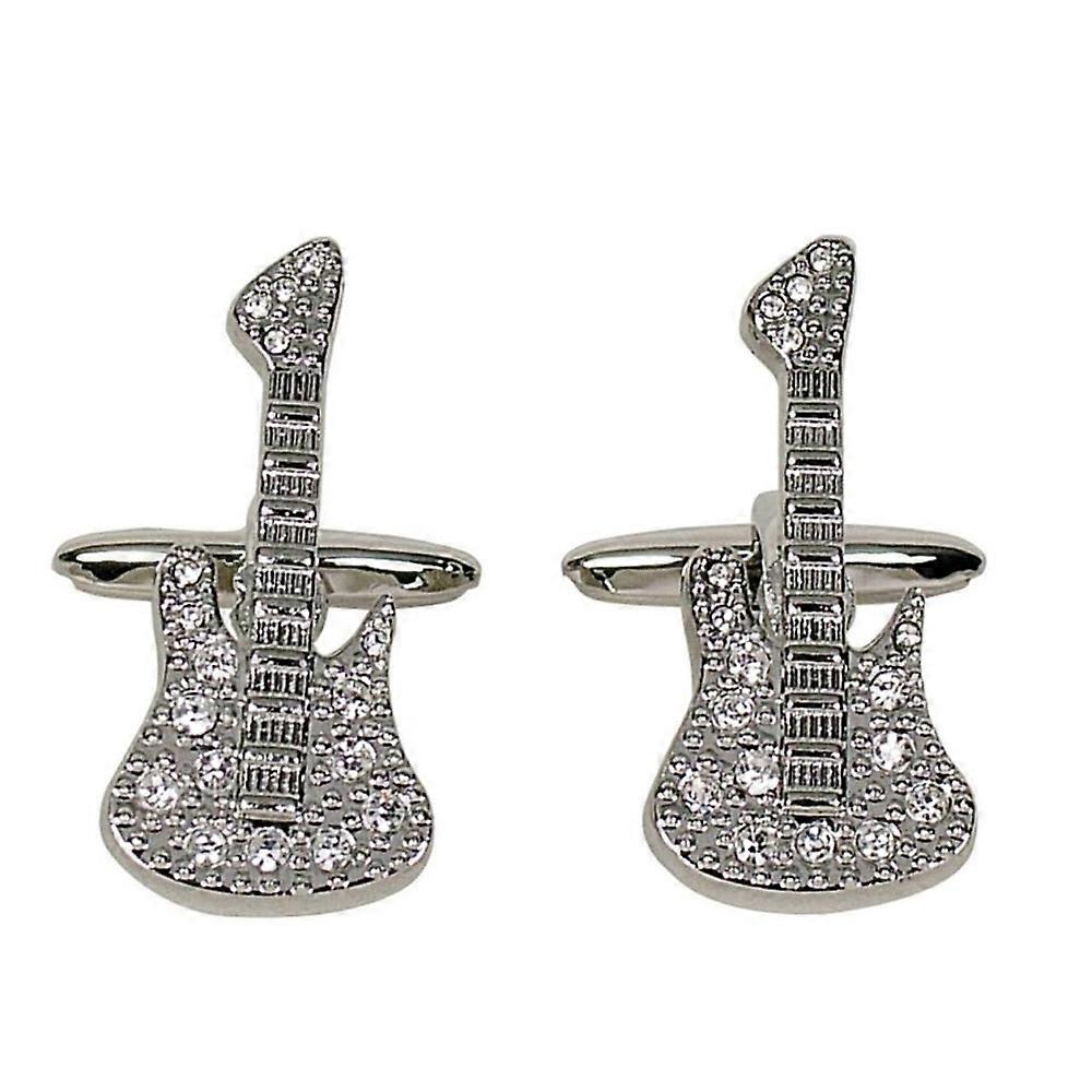 GDesign High Quality and Durable Crystal Guitar Stylish Design Button Cufflinks