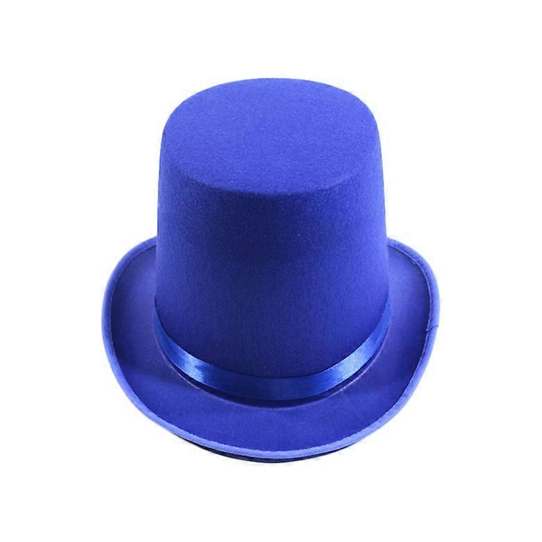 Bristol Novelty Unisex Wool Effect Top Hat Blue