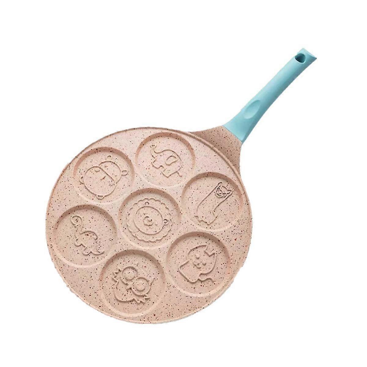 Frying Mould Seven-hole Breakfast Frying Pan Animal Face Multi-function Wheel Pancake Pan Small Egg