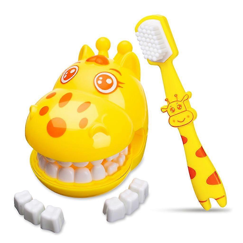 Giraffe Teeth Model For W/ Teeth Brush Toddler Gift Teeth Brushing Teaching Aid