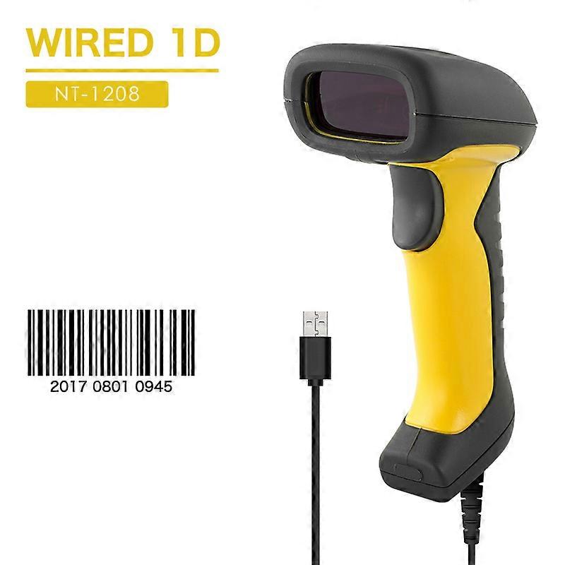 Wireless Barcode Scanner Waterproof Handheld 32Bit USB 1D Laser Bar Code Reader Scan A4 for POS System NT-1209