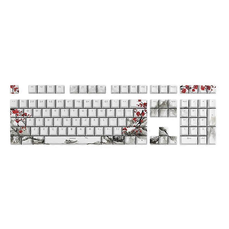Plum Blossom OEM Keycap 108-key Thick Pbt Five-sidesSublimation Keycap για μηχανικό πληκτρολόγιο Ρωσικά Κορεάτικα Ιαπωνικά