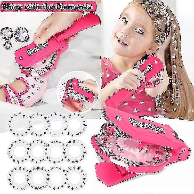 Shining Bling Diamond Hair Sparkle Stapler Machine Set Gems For Decor Gifts