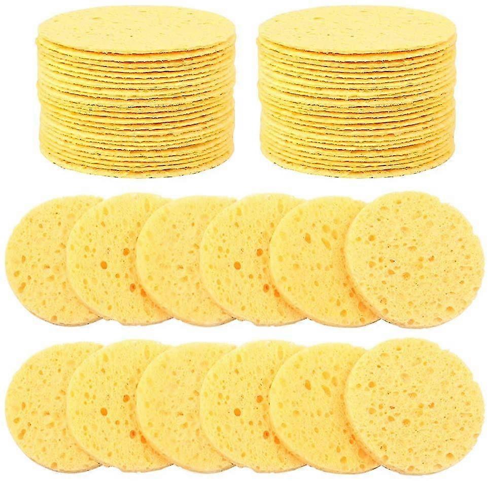 60pcs Facial Sponge Cleanser, Cosmetics Face Sponges Round Face Sponges Make-up