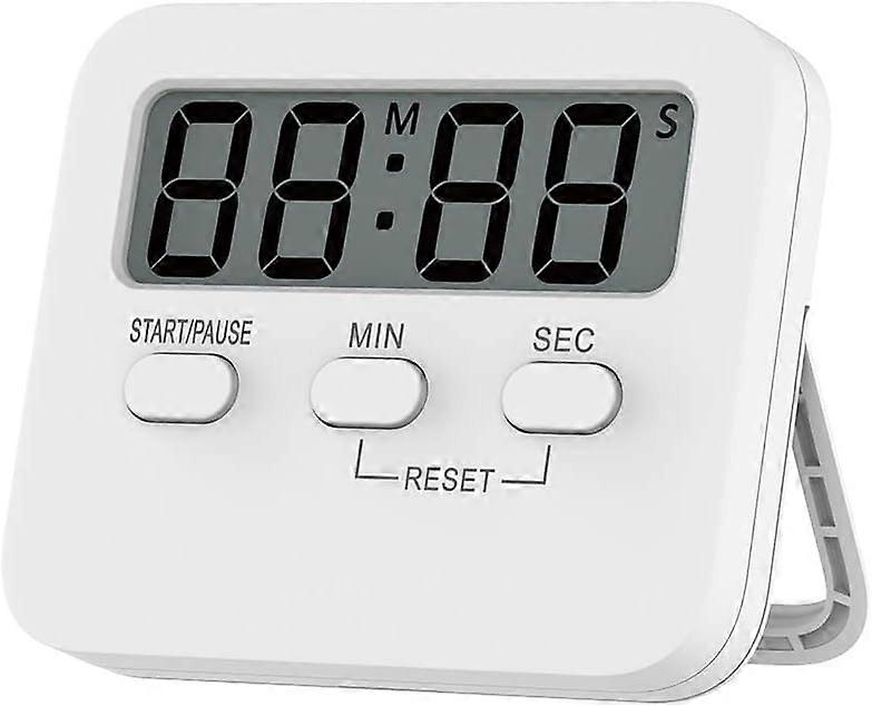 1pcs Digital Kitchen Timer with LCD Display Low Consumption with Stopwatch Function, Magnetic Back, Folding Stand, High Volume Alarm