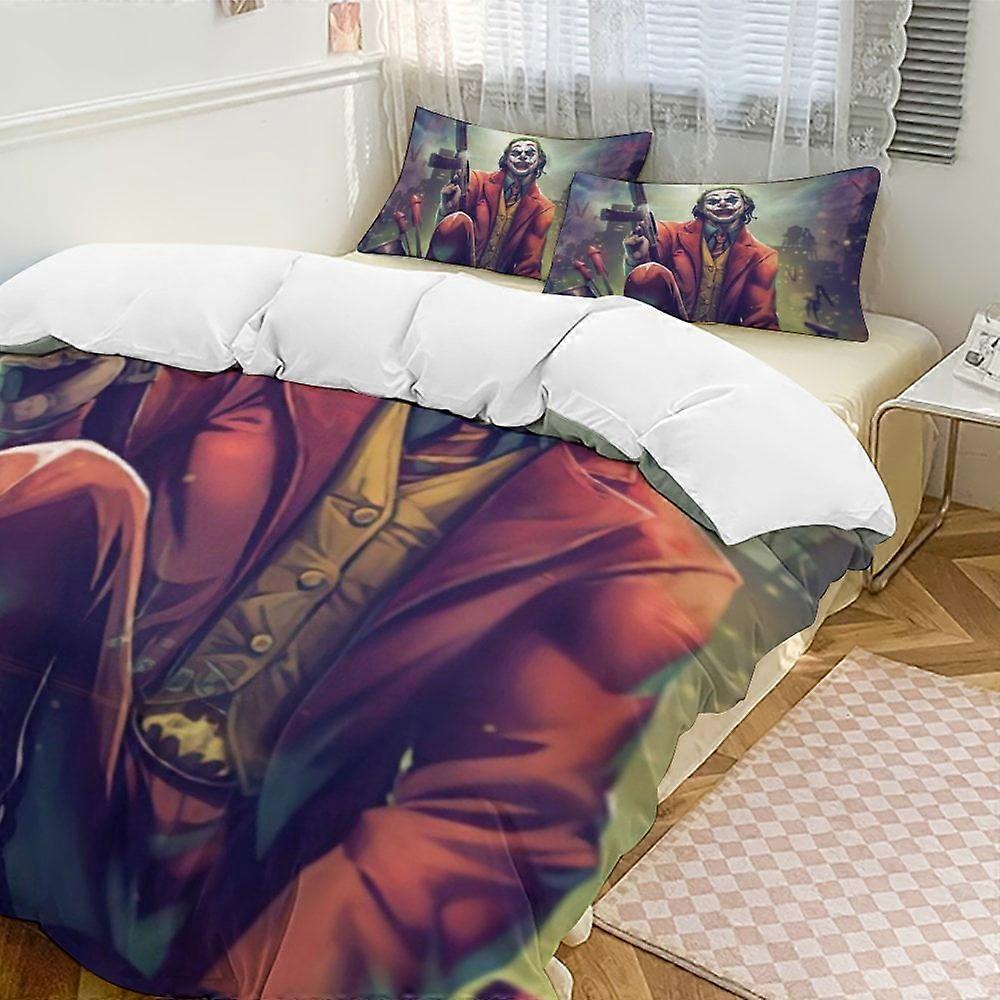 v2073  Bed Sheets Bedding Jokers Jokers 3-Piece Bedding Set Soft Warm And Comfortable Bed Set with 1 Duvet Cover And 2 Pillowcases Bed Sheets  yuq2073