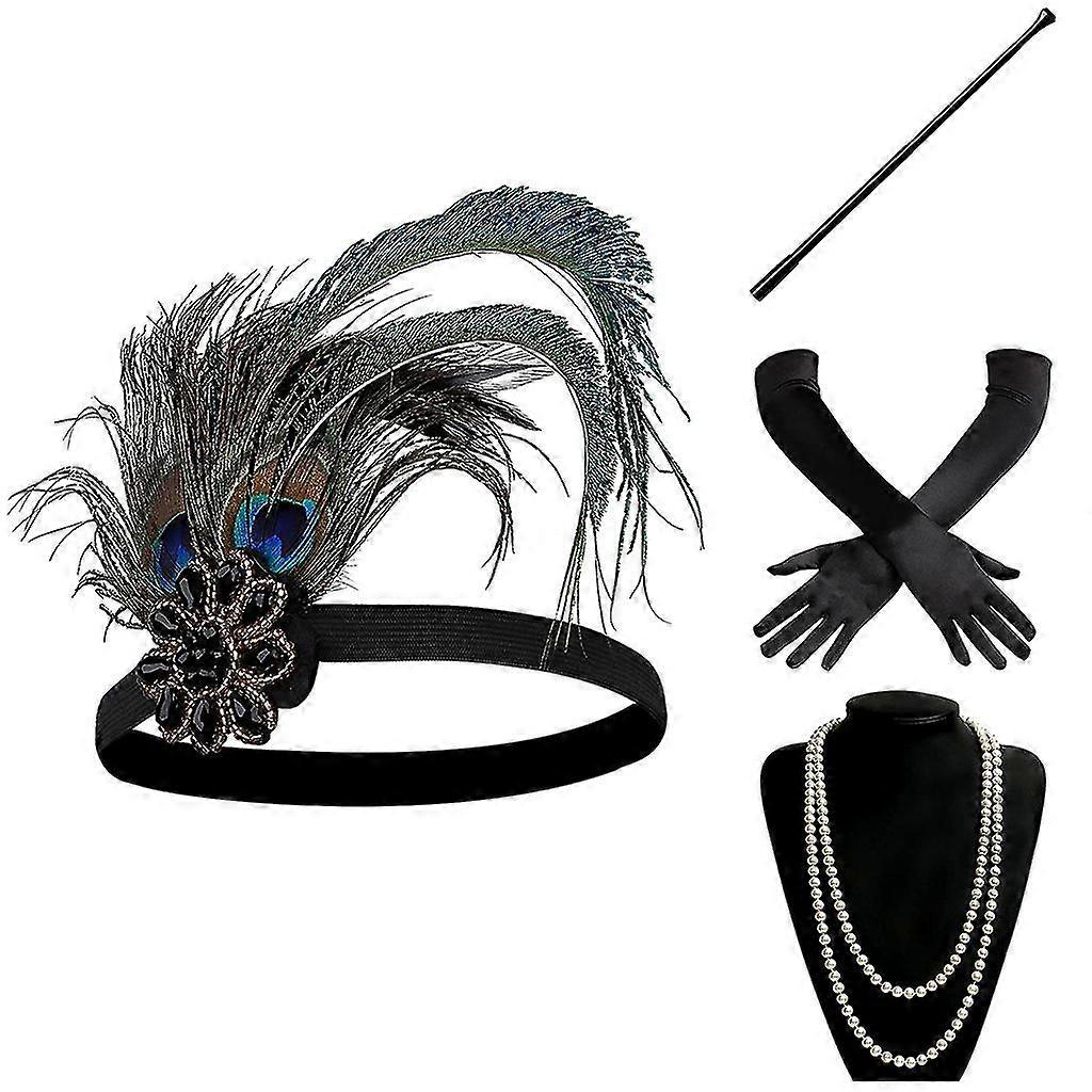 1920-luvun Vintage Flapper Gatsby -pukutarvikesetti