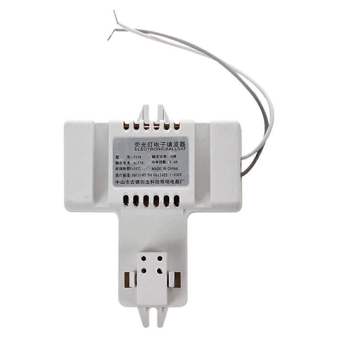 White Plastic Shell 4 Pin 2D Tube Bulb Fluorescent AC 220V 0.19A 38W