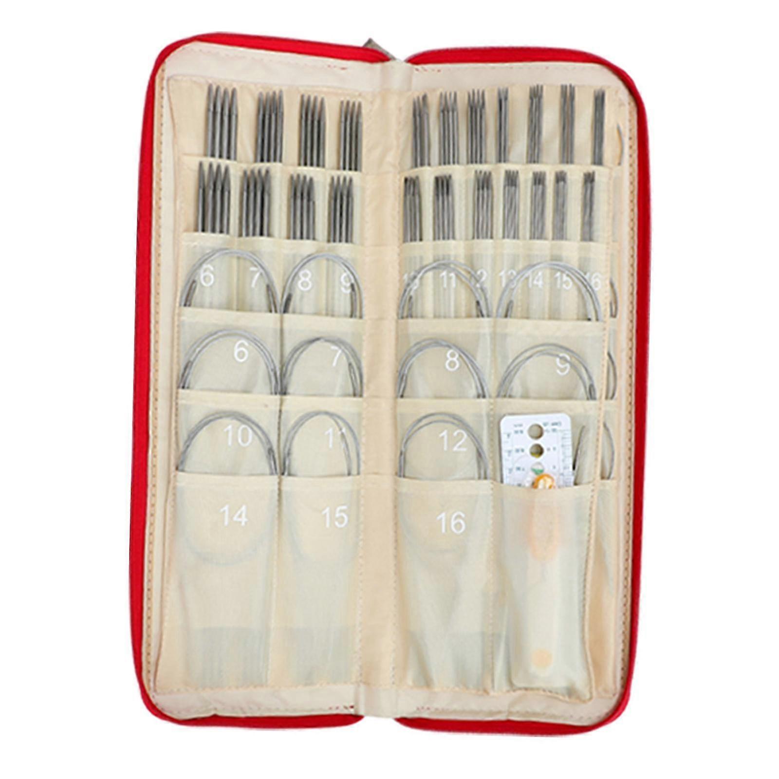 Double Pointed Knitting Needle Set Knitting Kit for Hat Socks Kids Beginner 99pcs