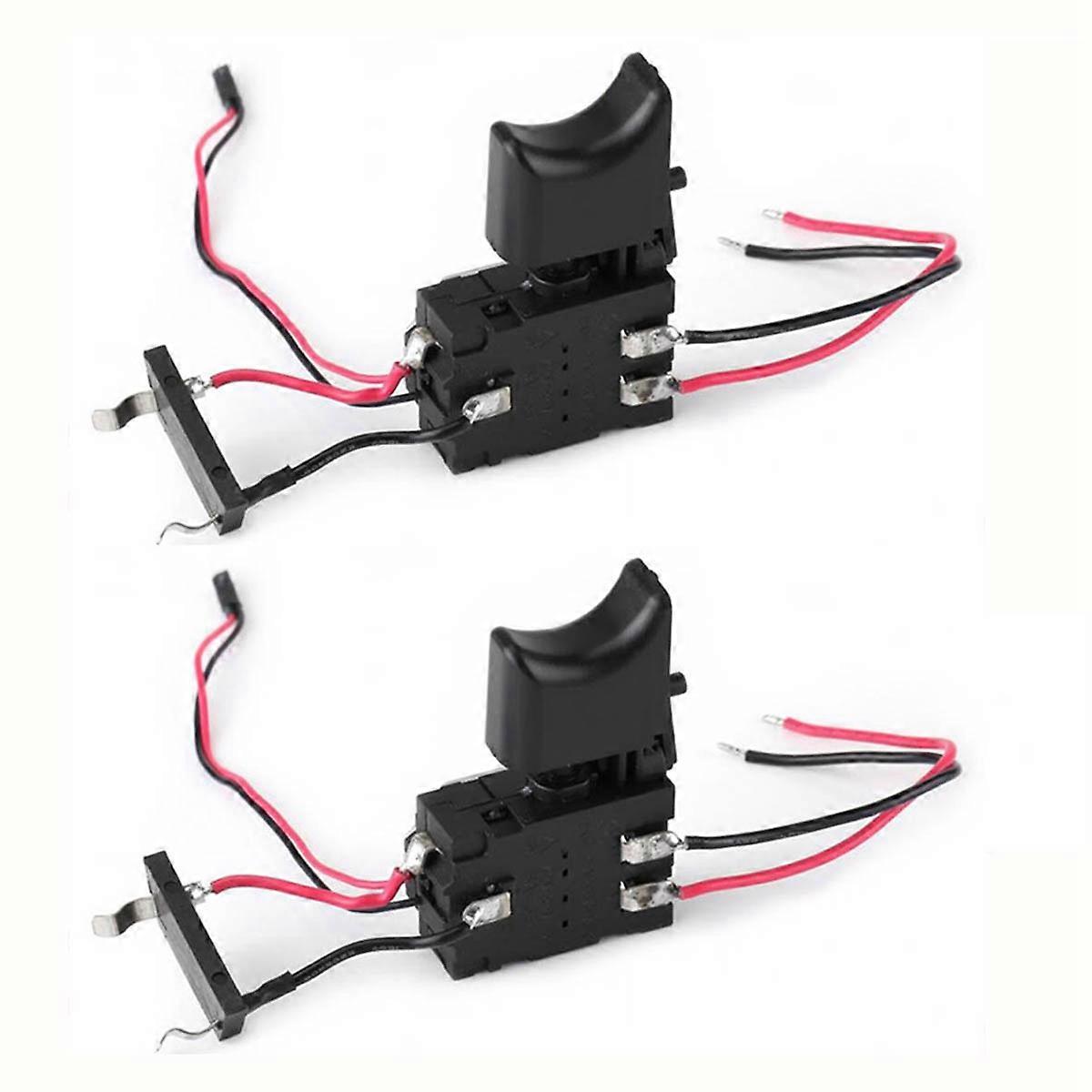 2Pcs Electric Drill Control Switch DC 7.2 V-24 V 16A Cordless Drill Trigger Switch Speed Control Bu
