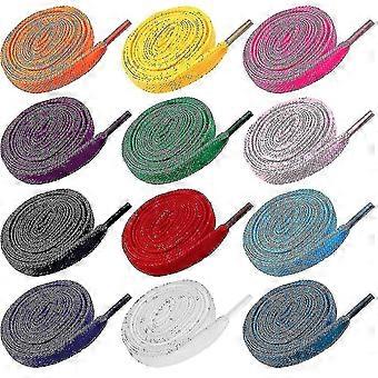 12 Pairs Replacement Flat Lace Cotton String Lace Sneakers Mixed Colors
