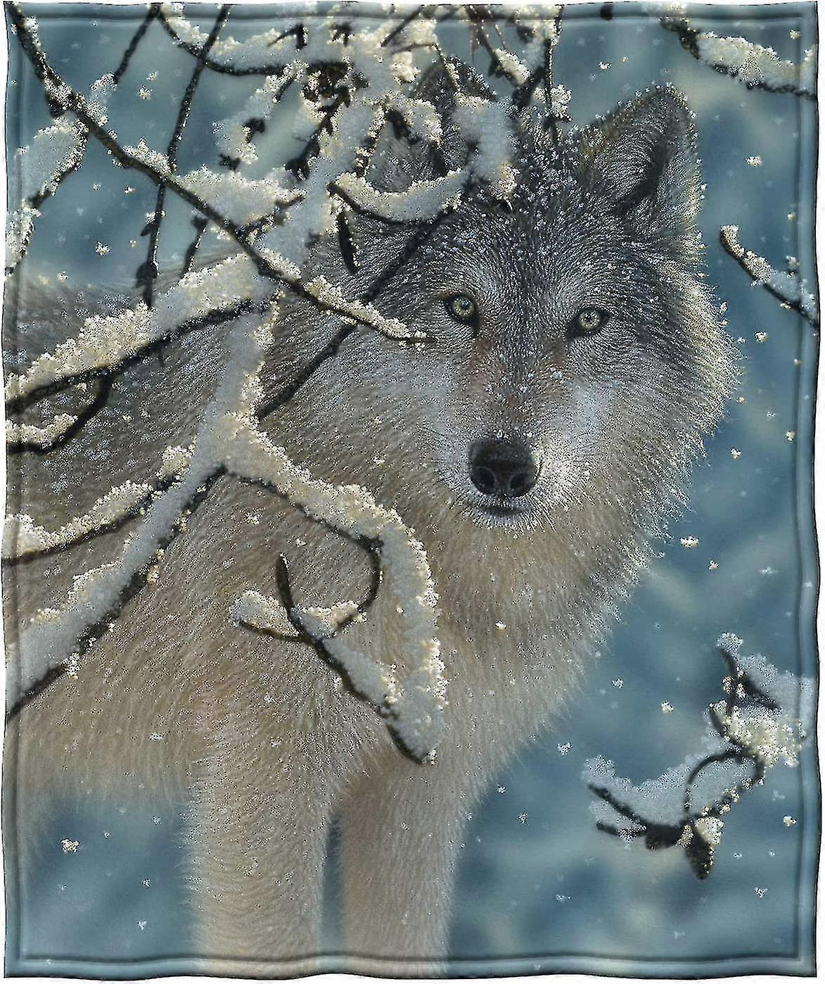 Broken Silence Wolf Super Soft Plush Fleece Throw Blanket