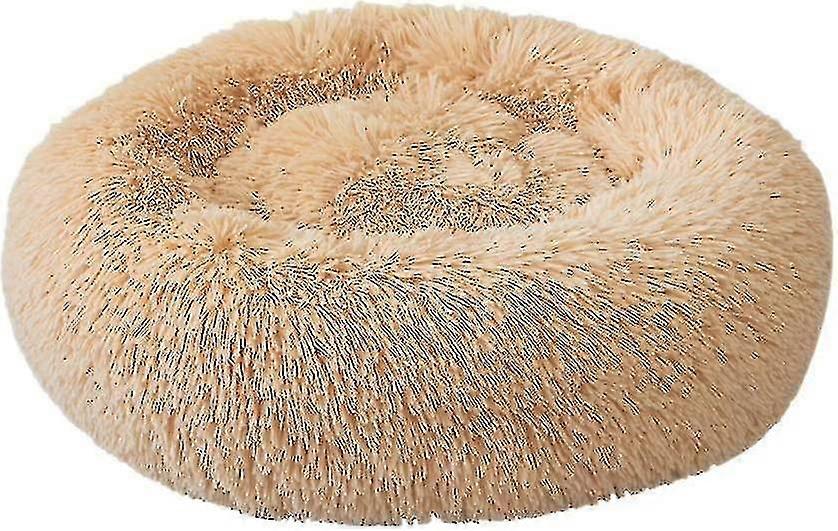 Lit pour chat en peluche en forme de beignet