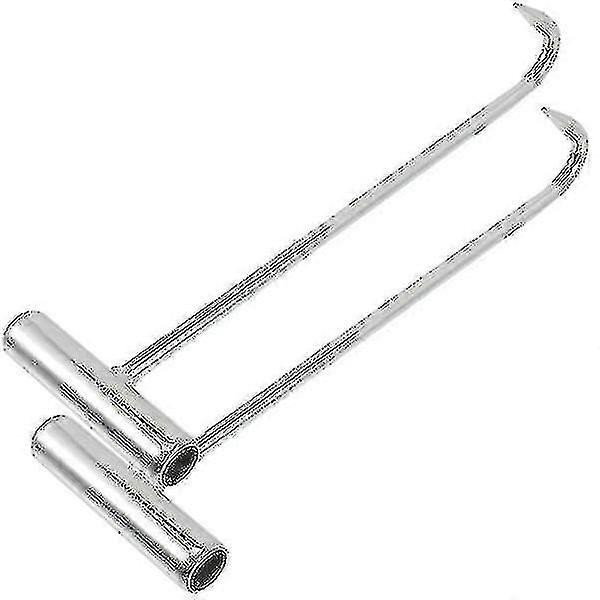 2pcs Manhole Cover Hooks Manhole Lifting Tools Pull Hook Manhole Cover Drain Grate Lifters