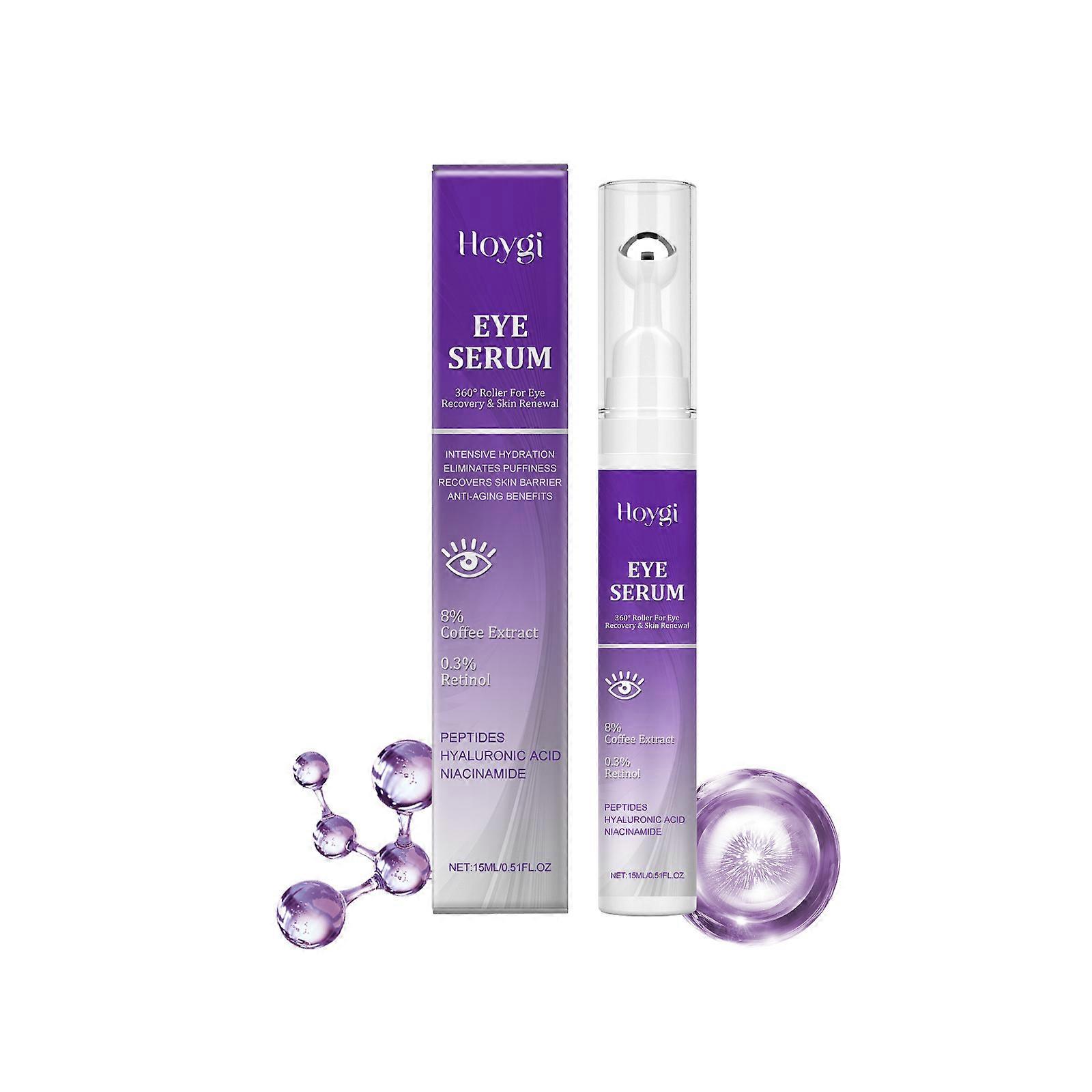 Eye Serum with 8% Caffeine 8% Retinol Hyaluronic Acid Niacinamide for Puffy Eye Bags Dark Circles Wrinkles and Fine Lines, Anti Aging, Under Eye Cream