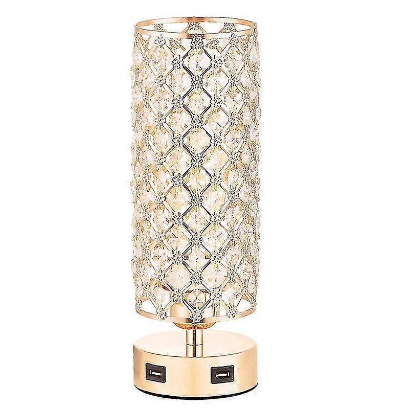 Crystal Bedside Lamp, Touch Dimmable Desk Lamp For Bedroom