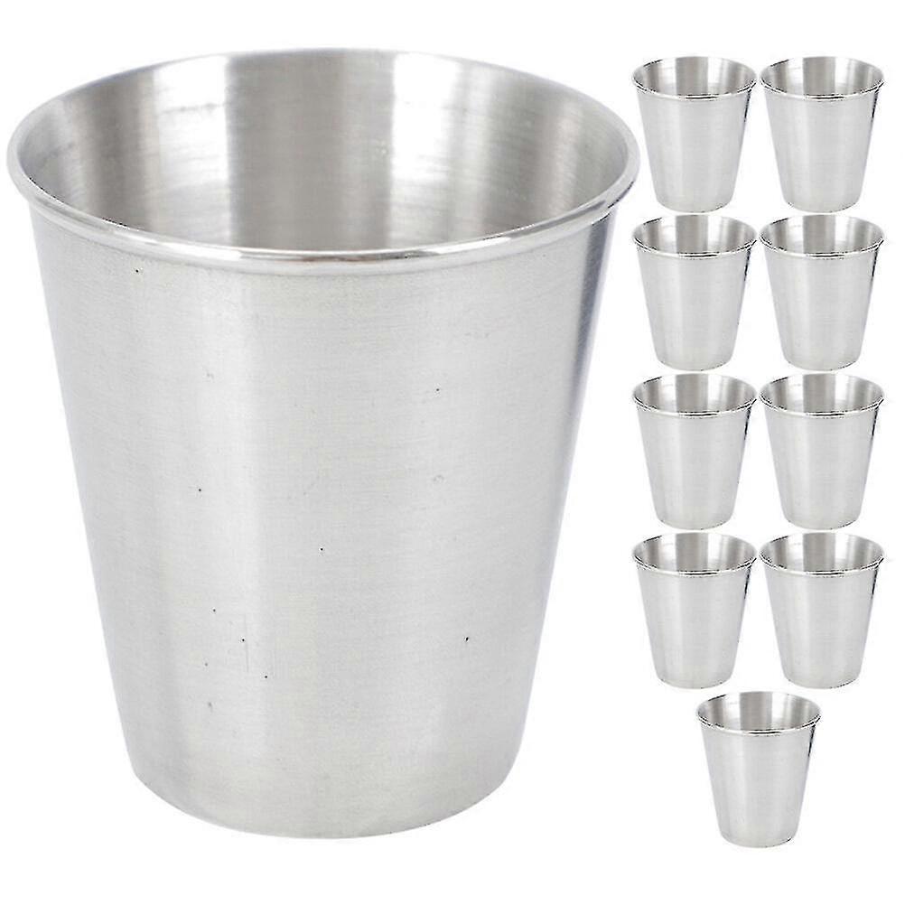 10pcs Multi-function Wine Cups Convenient Drink Cups Stainless Liquor Cups Drink Supply