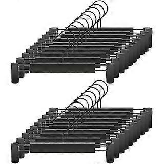 TCGG-20pcs multifunctional telescopic pants rack (black)