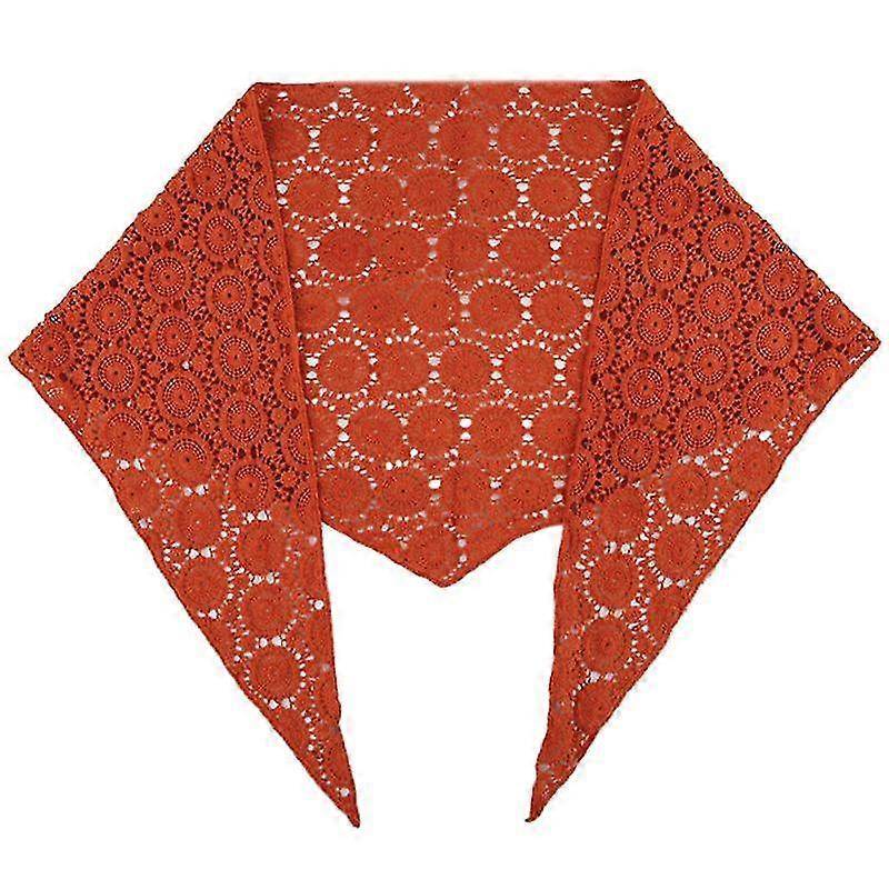 女性の刺繍かぎ針編みショールネッカーチーフソフト通気性コットントライアングルネックスカーフパーティーフェスティバルの装飾用