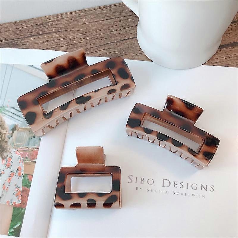 مقاطع الشعر ، مجموعة من 3 محطكات شعر مطبوعة ، طباعة الفهد ، ثبات قوي ، مشبك الفك غير قابل للانزلاق ، اكسسوارات الشعر للنساء الشعر الطويل